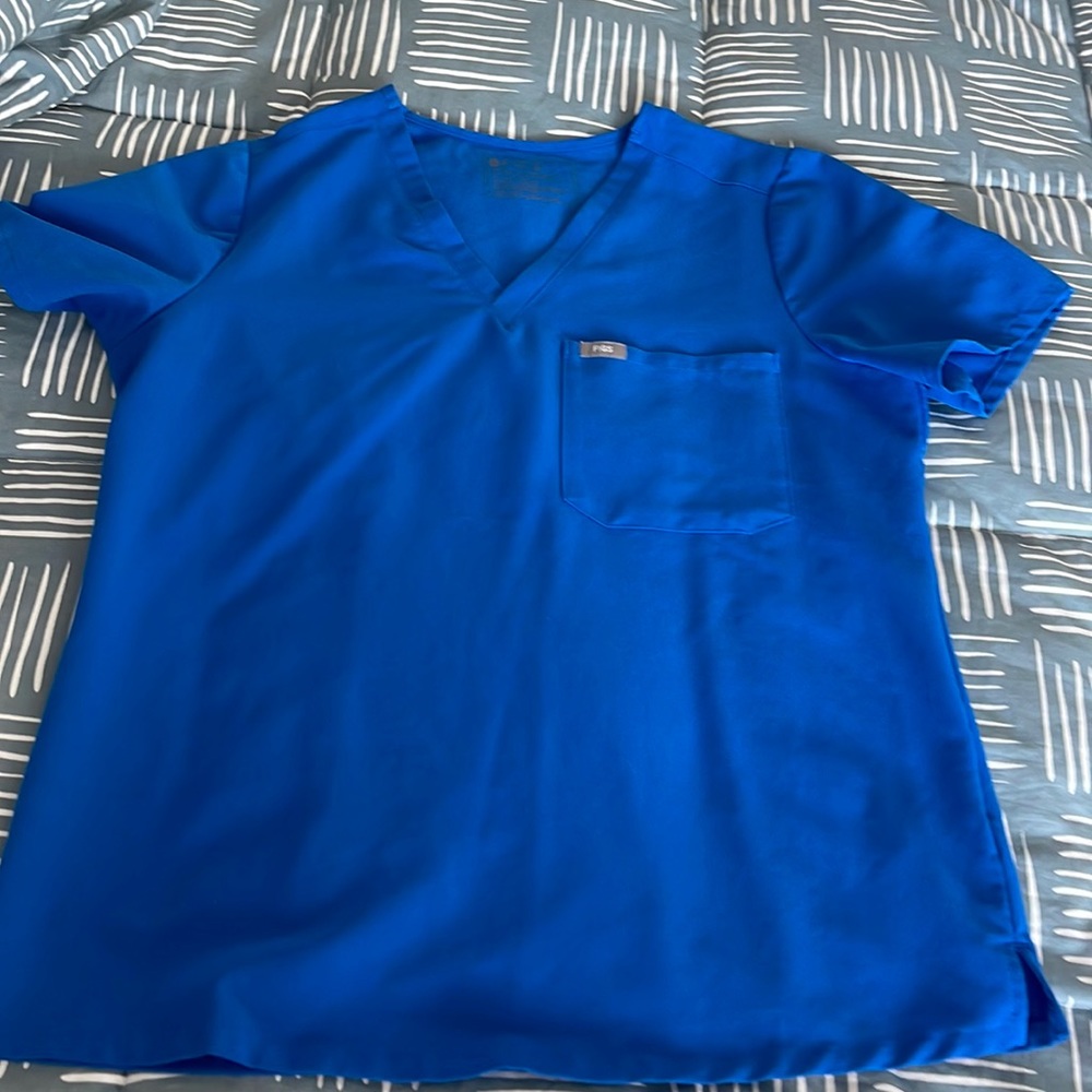 Figs Royal Blue Scrub top